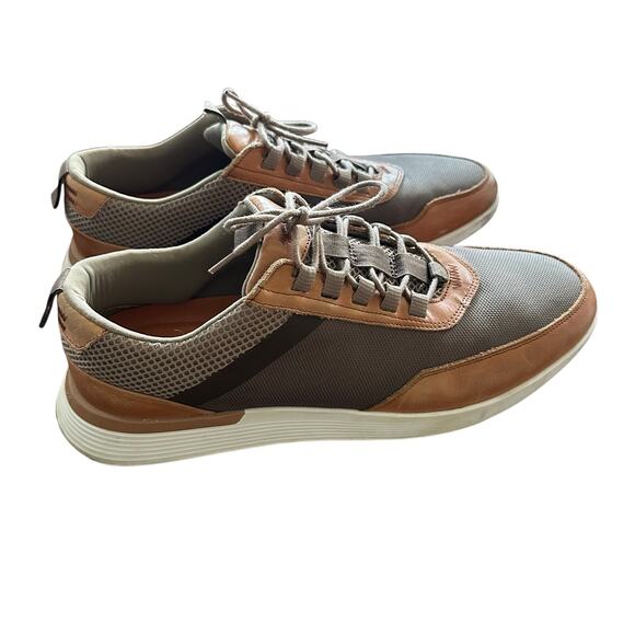 Wolf and Shepherd Men's Crossover Victory Trainer Italian Leather Mesh Shoes - Picture 2 of 15